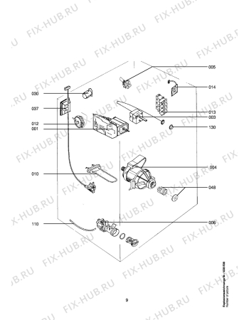 Взрыв-схема стиральной машины Aeg LAVW1060WE - Схема узла Electrical equipment